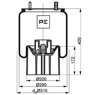 PE AUTOMOTIVE Pneimoatsperes spilvens, Pneimopiekare 084.219-71A